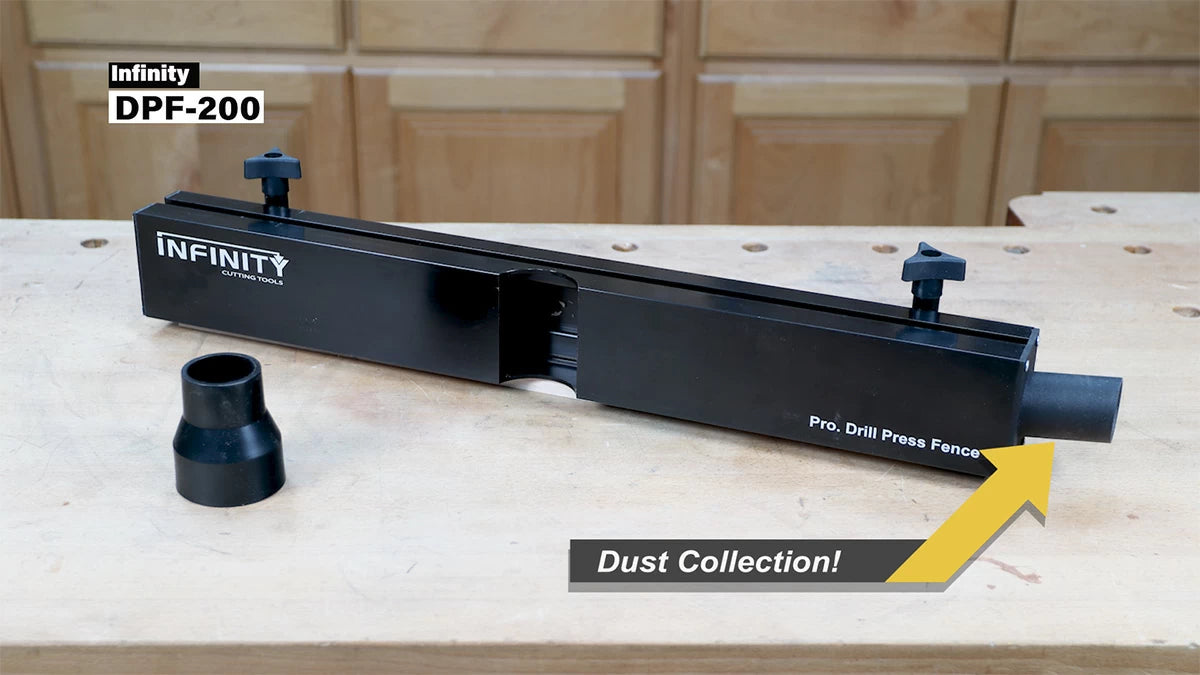 Dust-Collecting Professional Drill Press Fence Keeps Things Clean and Visible!