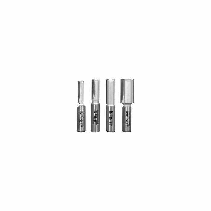 4-Pc. Extra Long Straight Router Bit Set