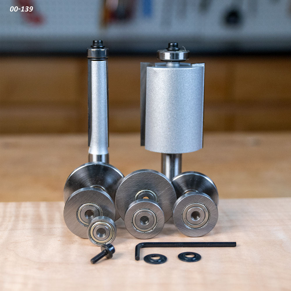 Juego de brocas para enrutador con patrón de cojinetes múltiples y vástago de 1/2" de Infinity Tools