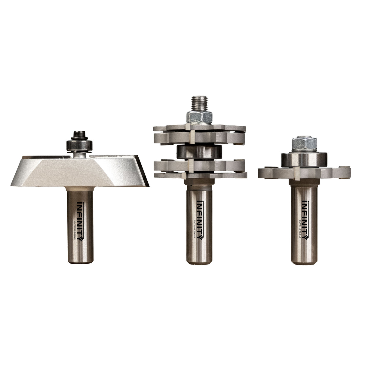 Infinity Tools 1/2" Shank 3-Pc. Cabinet Door Router Bit Sets