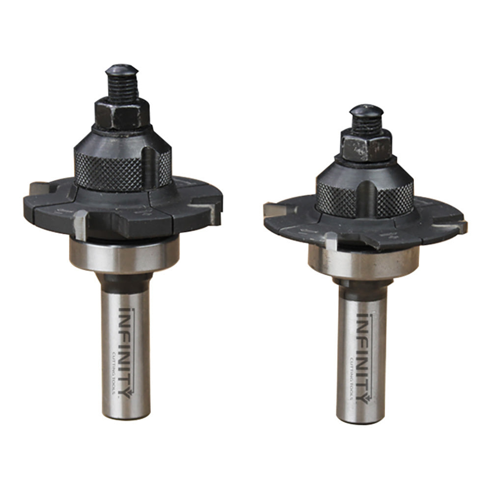 Two router bits with 'Infinity' branding on a white background