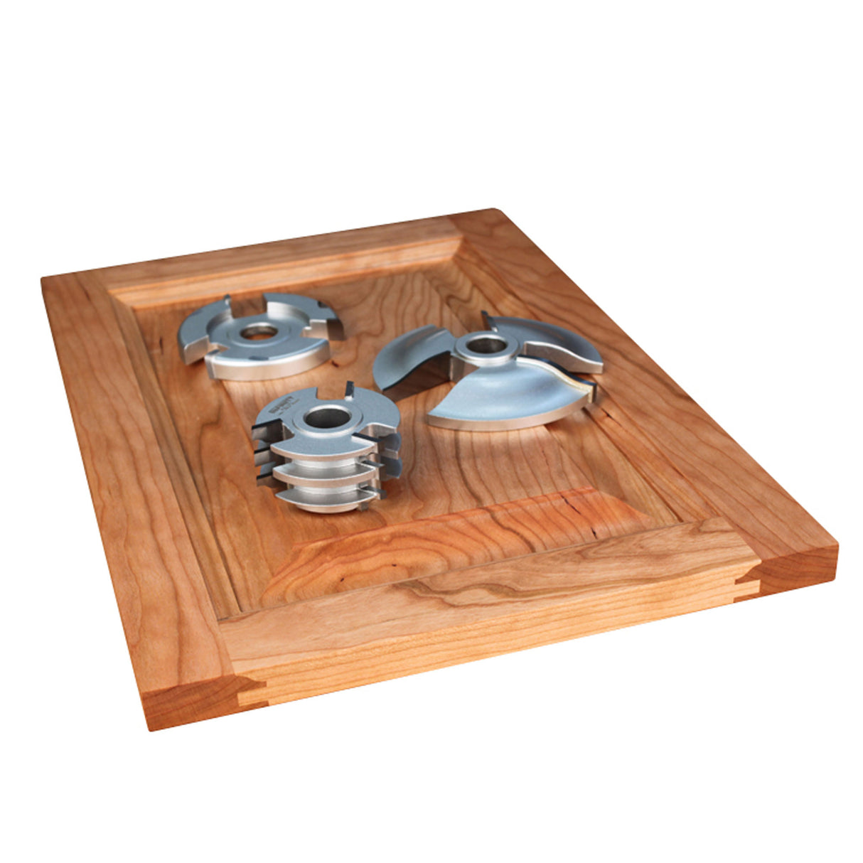 Juego de 3 cortadores y perfiladores para puertas de gabinetes Infinity Tools con cortador combinado de rieles y montantes, orificio de 3/4"