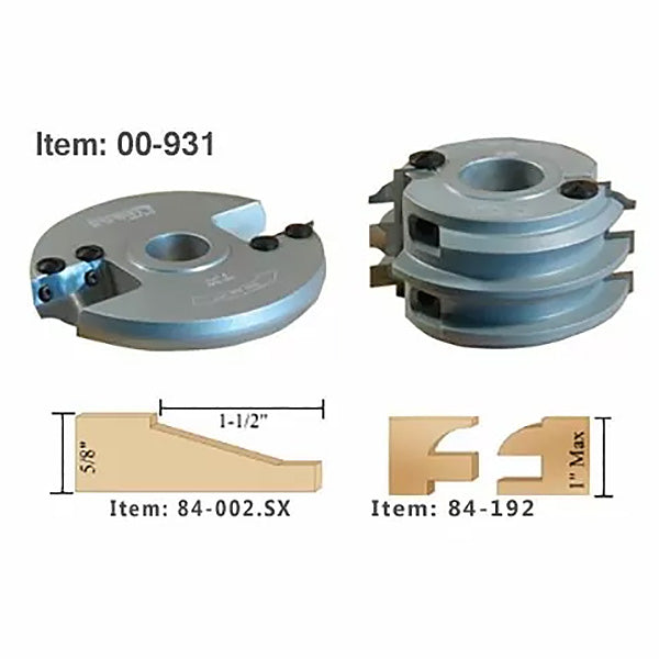 Infinity Tools 2-Pc. Kitchen Door Shaper Cutter Sets, 1-1/4" Bore