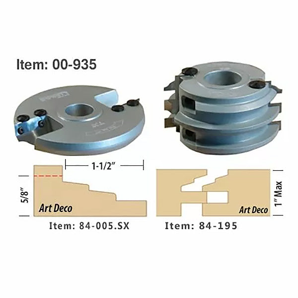 Infinity Tools 2-Pc. Kitchen Door Shaper Cutter Sets, 1-1/4" Bore