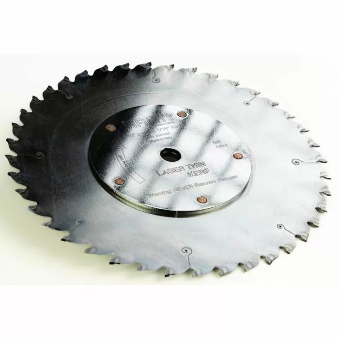 Hoja de sierra de corte láser y divisor de 10" de Infinity Tools, eje de 5/8"