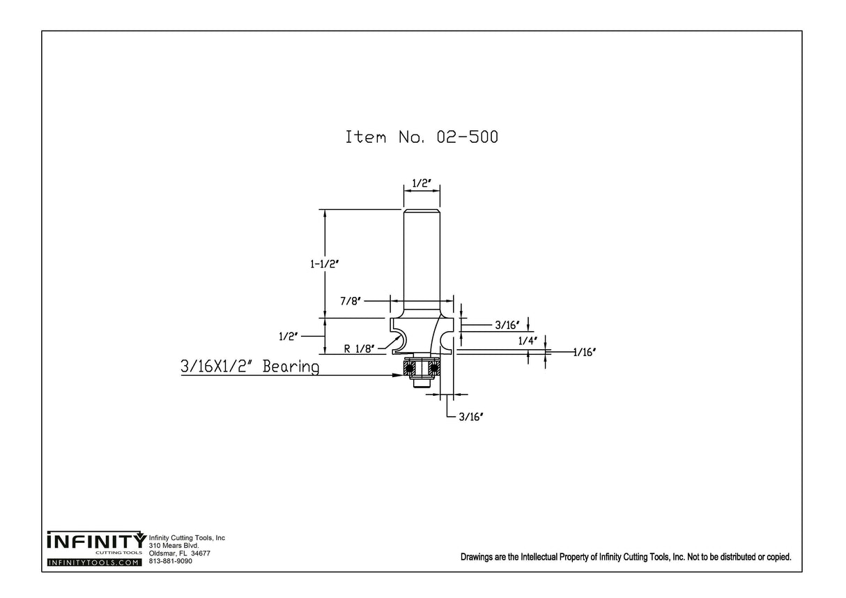 Infinity Tools 8-Pc. Prof. Picture Frame Router Bit Set