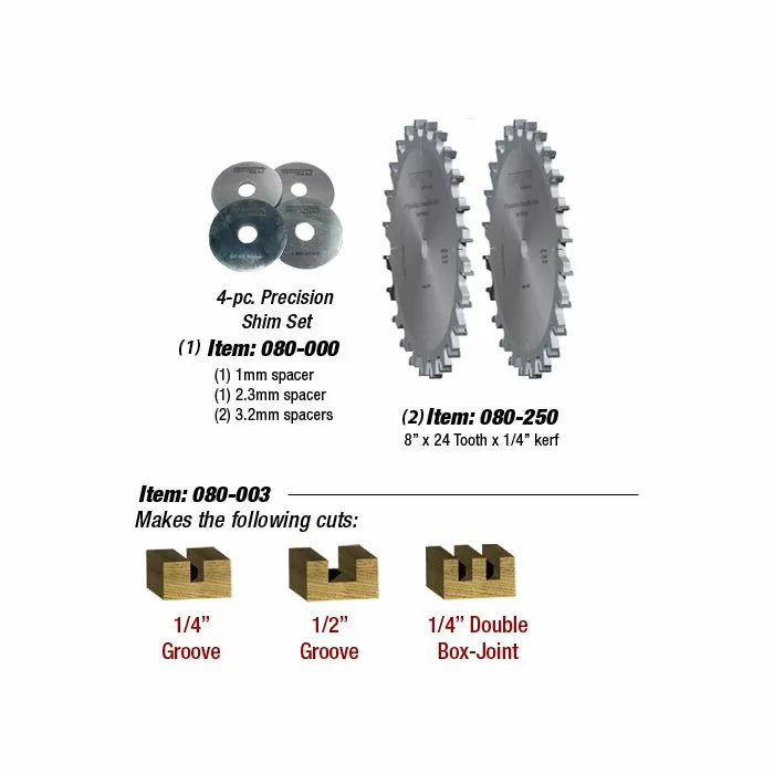 3pc. Thick Kerf Flat-Top Saw Blade Package