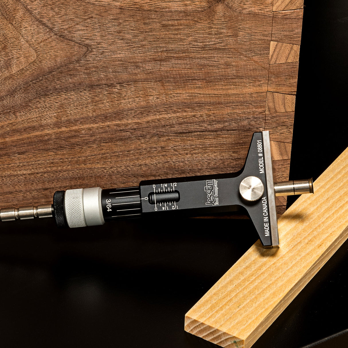 Woodworking tool on a wooden surface
