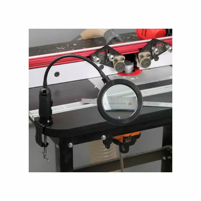 Magnifying LED Work Light With Dual Power & Dual Clamping