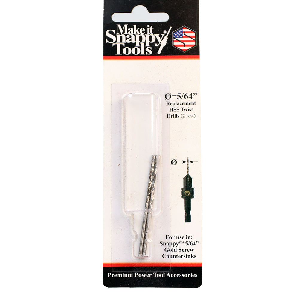 Make it Snappy Tools Replacement Drill For Straight Countersinks, 2 pcs.