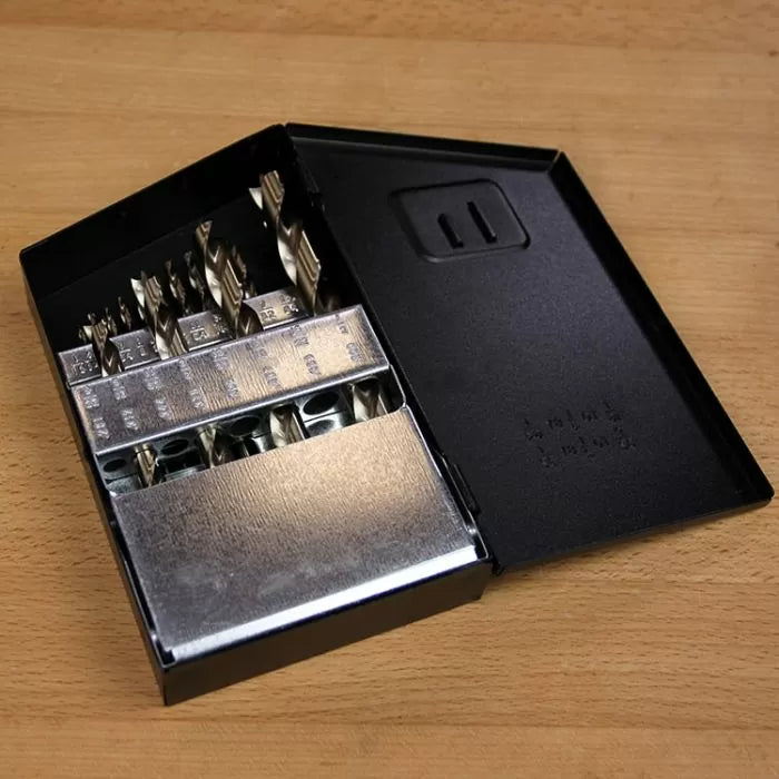 Viking Burrout™ Super Premium 14-Piece Imperial Brad Point Drill Bit Set