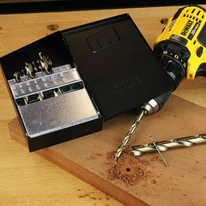 Viking Burrout™ Super Premium 14-Piece Imperial Brad Point Drill Bit Set