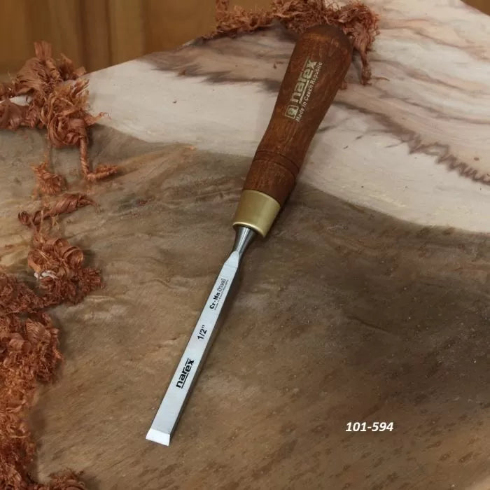 Cinceles de banco Narex Wood Line Plus, tamaños imperiales reales