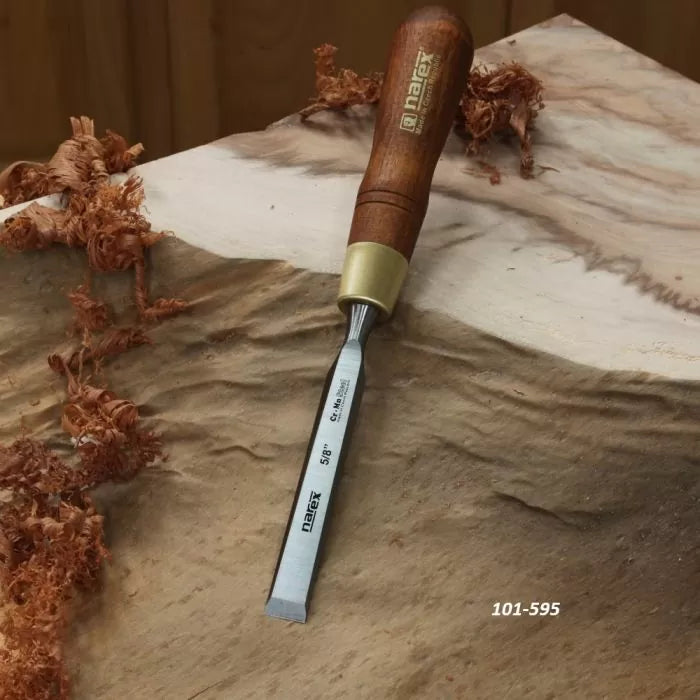 Cinceles de banco Narex Wood Line Plus, tamaños imperiales reales