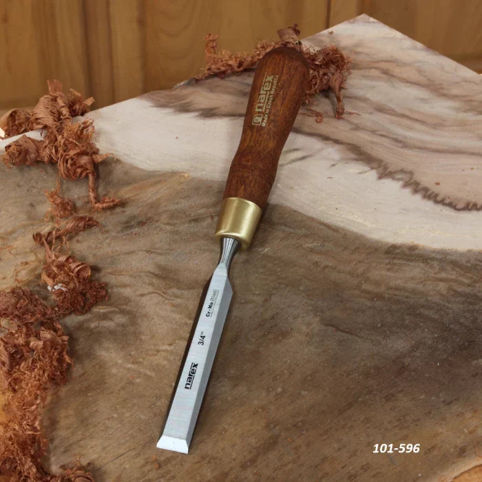 Cinceles de banco Narex Wood Line Plus, tamaños imperiales reales