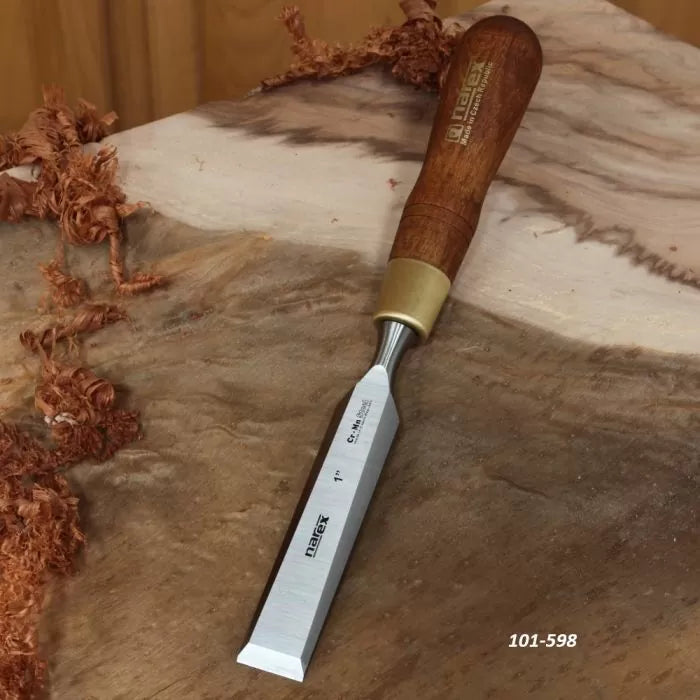 Cinceles de banco Narex Wood Line Plus, tamaños imperiales reales