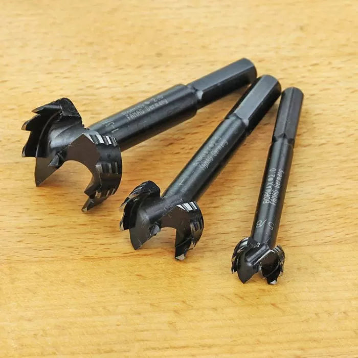 Famag 10-Pc. Bormax HSS Forstner Bit Set w/ Custom Case, 1/16" Sizes