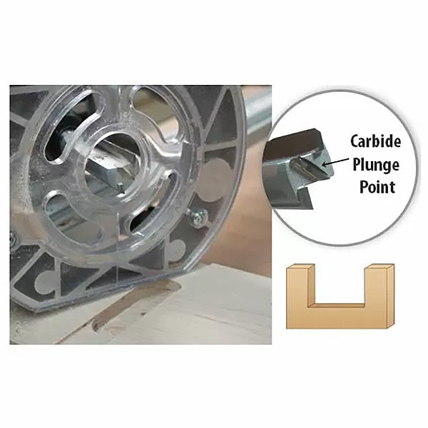 Brocas para enrutador rectas con vástago de 1/4" y punta de inmersión de Infinity Tools