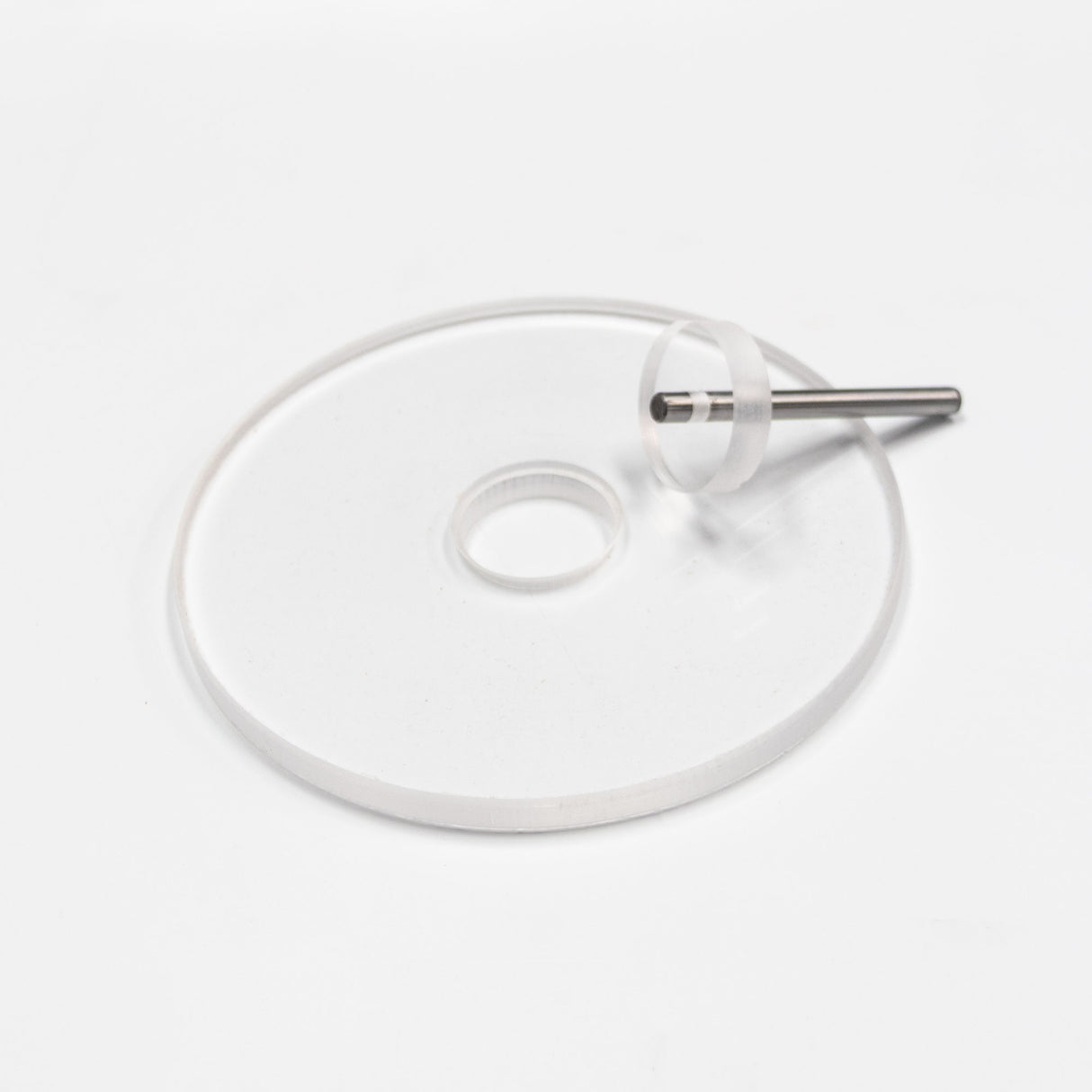 Clear plexi-glass undrilled router base plate with alignment kit