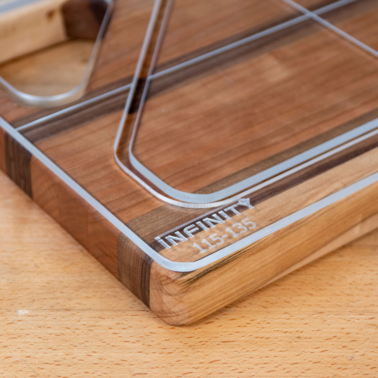 Infinity Tools Rectangular Cutting Board Template with Triangle Handle