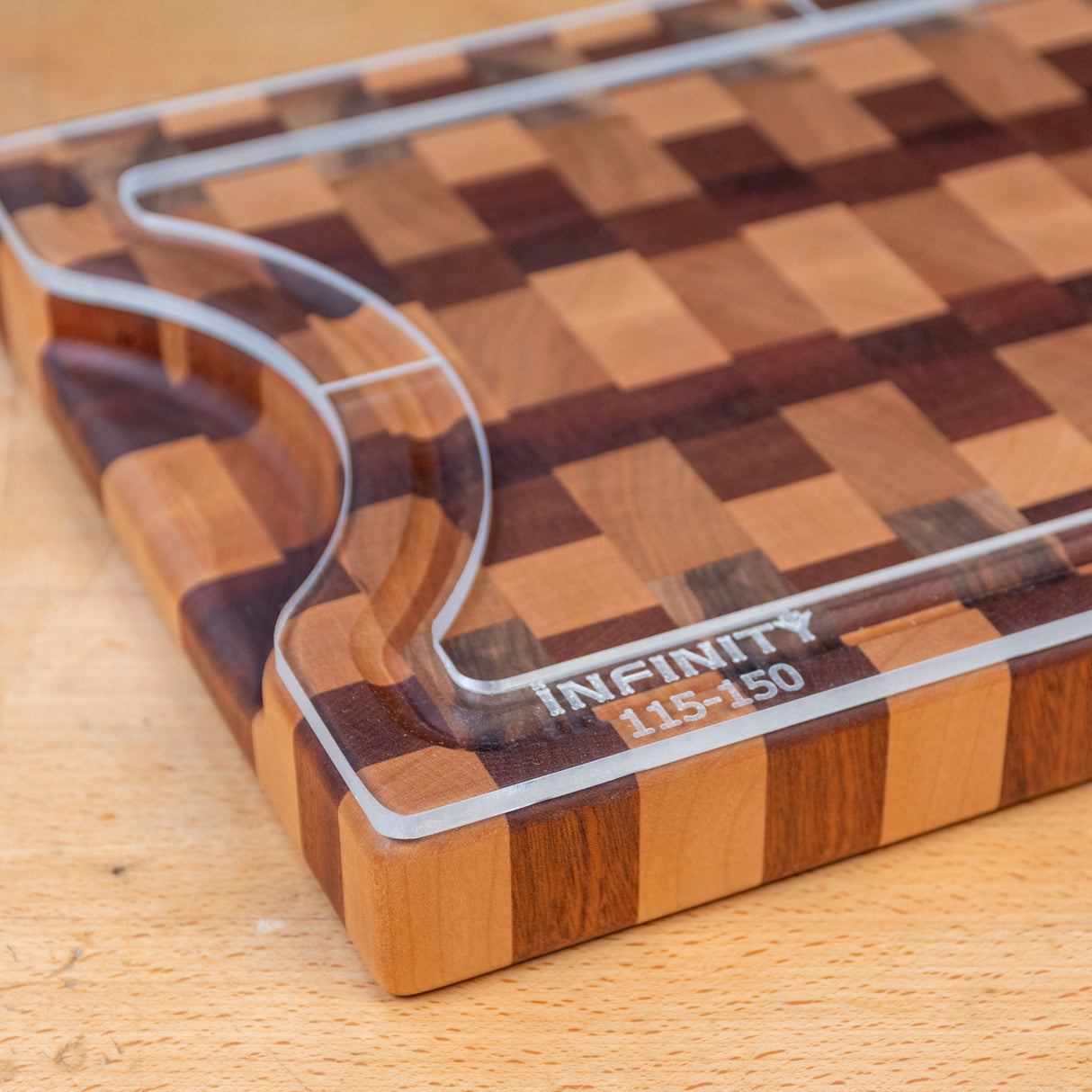 Infinity Tools Butcher Block Cutting Board Template with Plate Cutout
