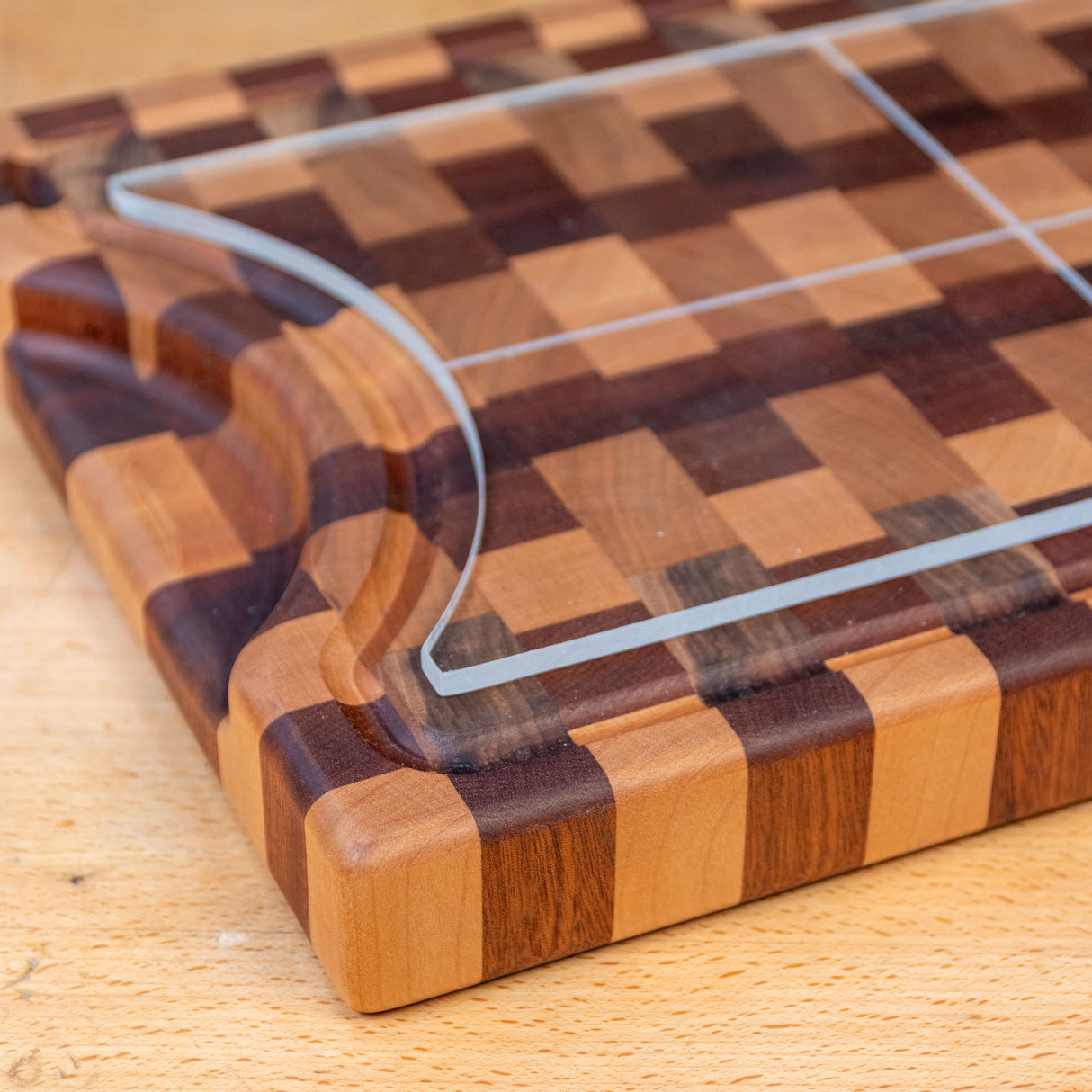 Infinity Tools Butcher Block Cutting Board Template with Plate Cutout