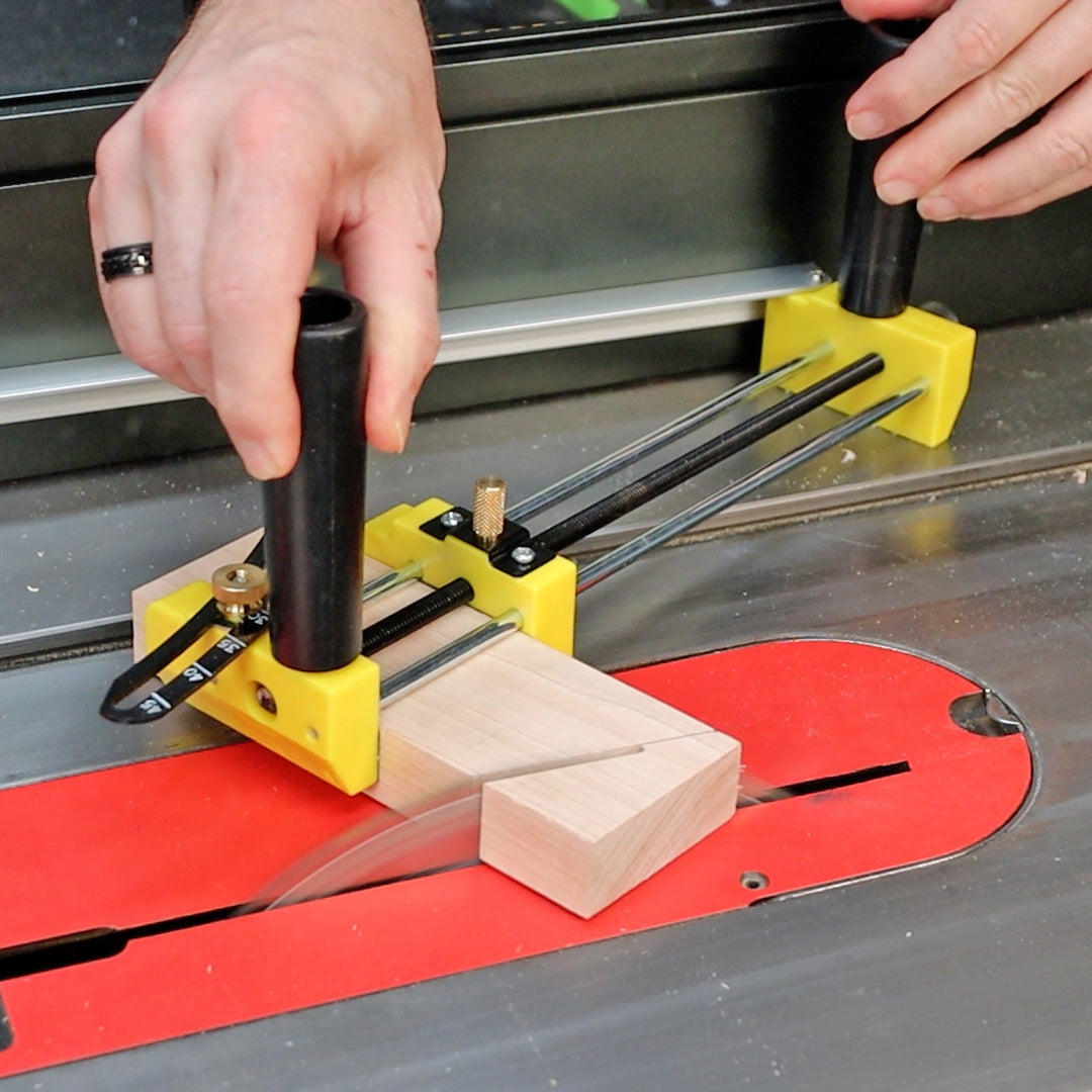 Making the fence-guided cut.