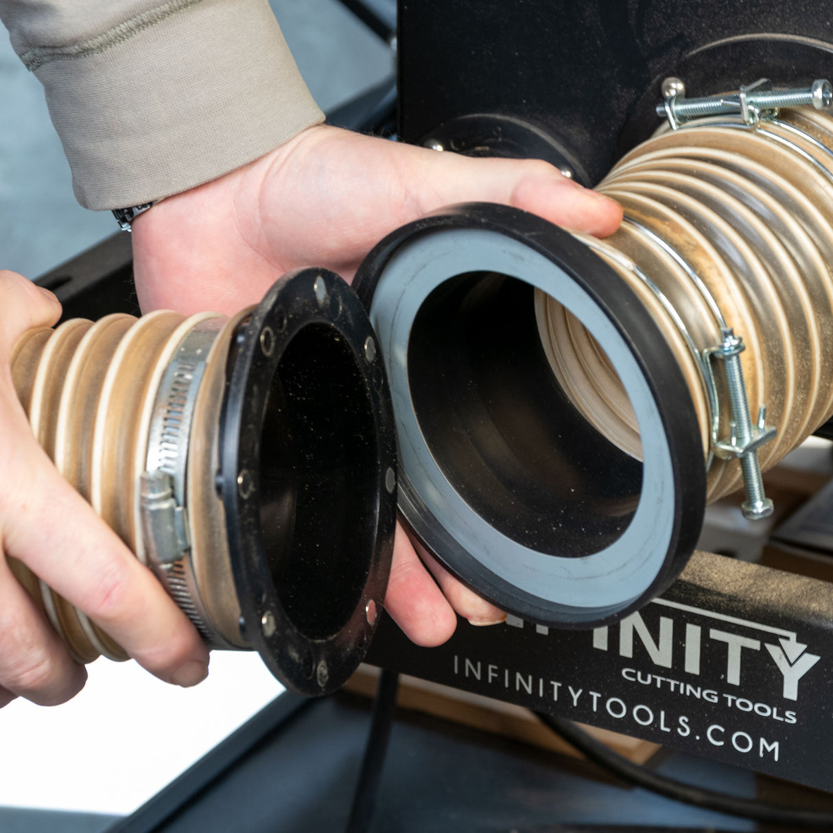 Infinity Tools MagSnap Dust Collection Ports with Hose Clamp