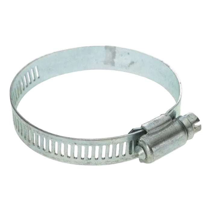 Metal hose clamp for woodworking dust collection, adjustable steel band with screw mechanism