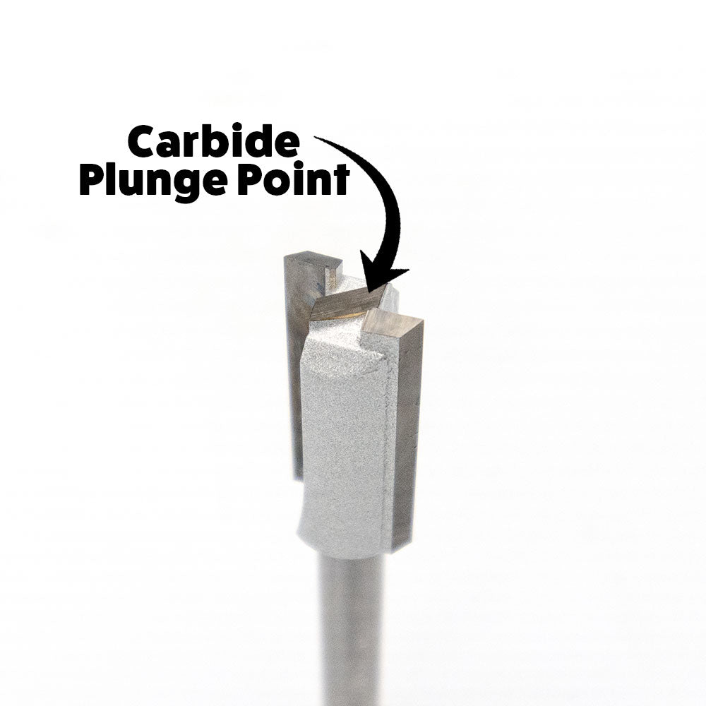 Brocas para enrutador rectas con vástago de 1/4" y punta de inmersión de Infinity Tools