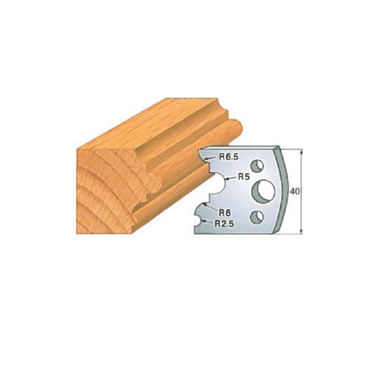 Infinity Tools Insert-Pro 13-Pc. HSS Master Molding Shaper Set, 1-1/4" Bore