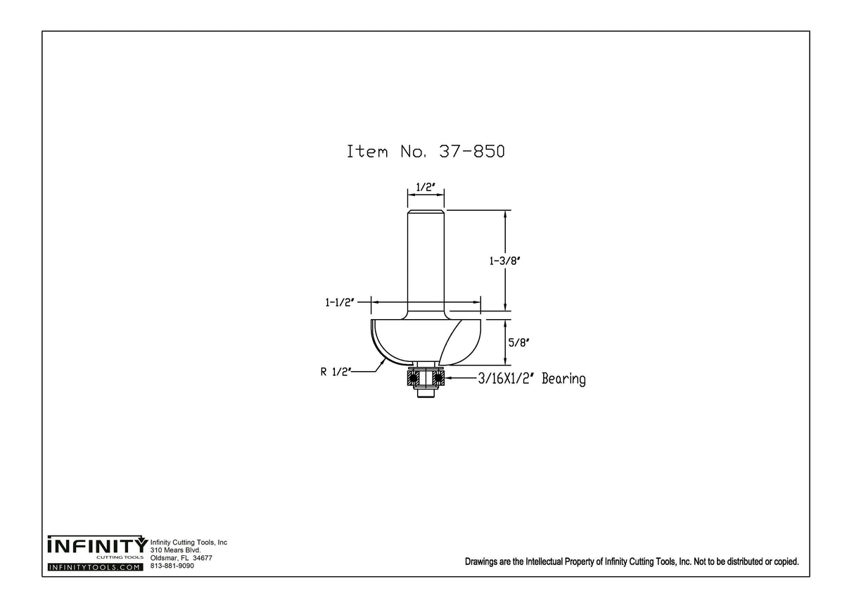 Infinity Tools 8-Pc. Prof. Picture Frame Router Bit Set