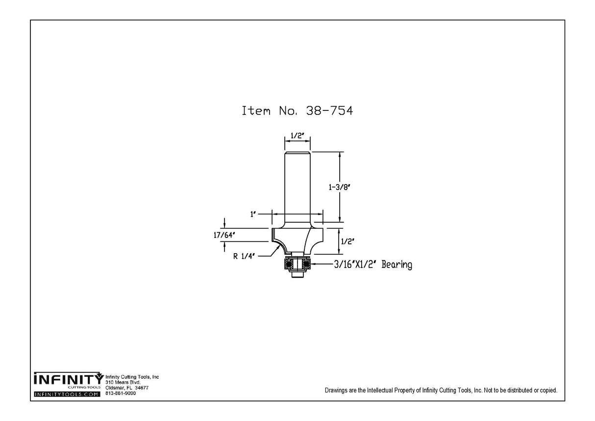 Infinity Tools 8-Pc. Prof. Picture Frame Router Bit Set