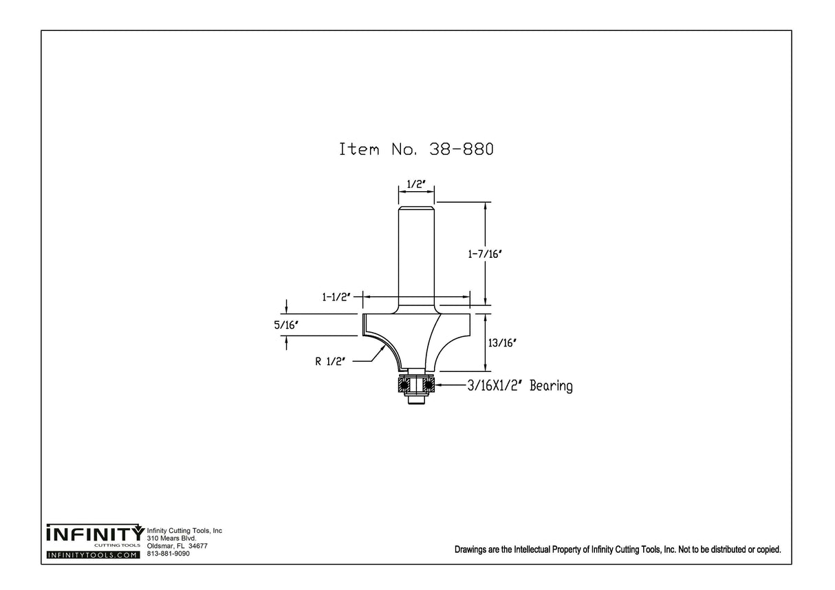 Infinity Tools 8-Pc. Prof. Picture Frame Router Bit Set