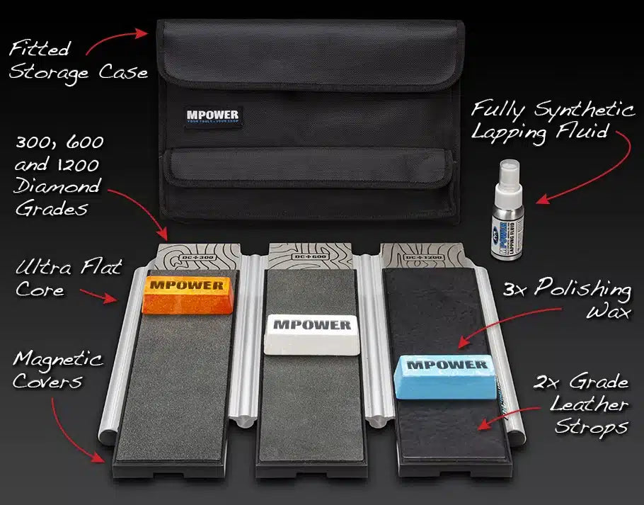 MPOWER SBS Triple Diamond Sharpening Stone Set – Side By Side