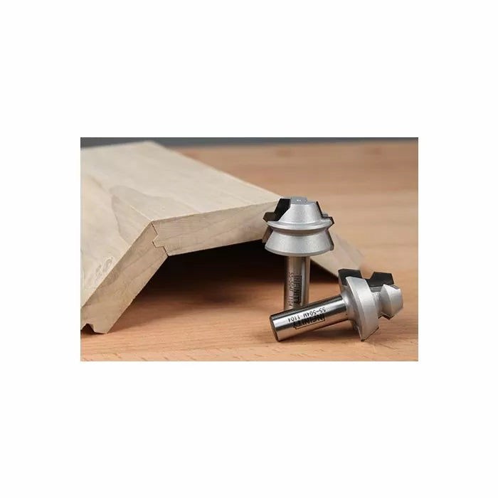 22.5° Lock Miter Router Bit Set w/ Setup Block