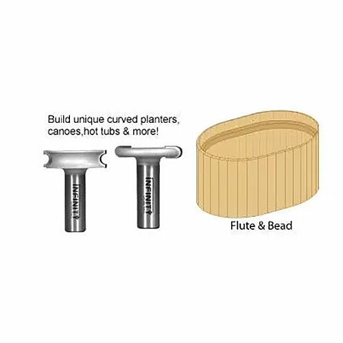 Juego de brocas para ranurar y ranurar con vástago de 1/2" de Infinity Tools