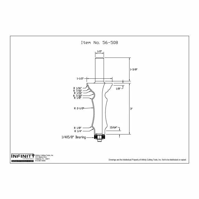 Infinity Tools 1/2" Shank Mitered Door & Much More Router Bits