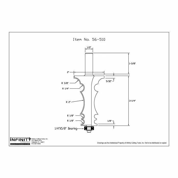 Infinity Tools 1/2" Shank Mitered Door & Much More Router Bits