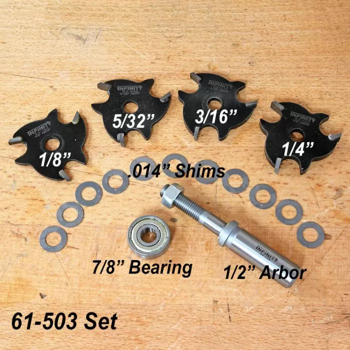 Infinity Tools 1/2" Shank Full Stack Slot-Cutter Set