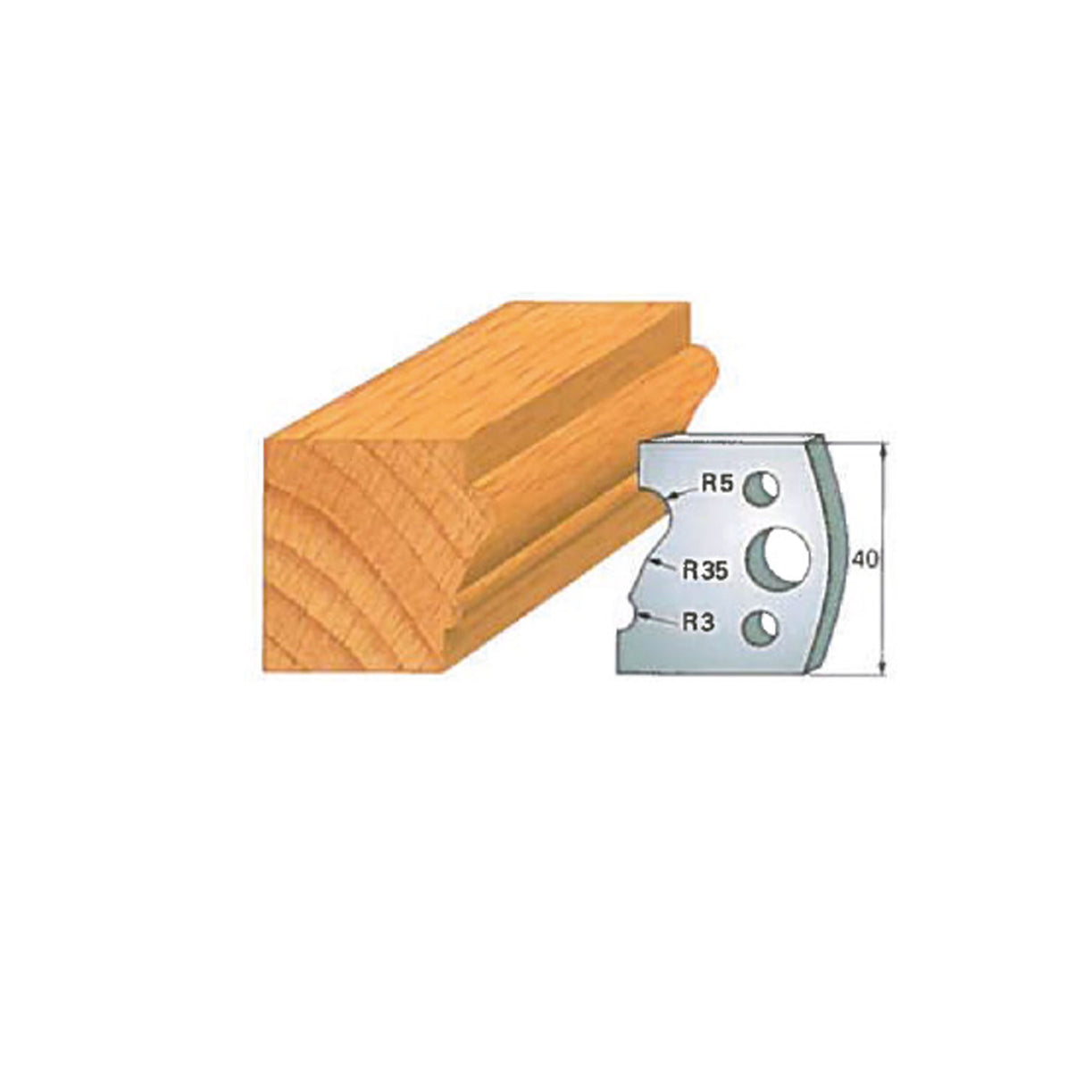 Infinity Tools Insert-Pro 13-Pc. HSS Master Molding Shaper Set, 1-1/4" Bore