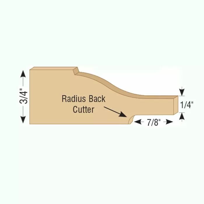 Infinity Tools Insert-Pro Radius Backcutter Shaper Cutter, 1-1/4" Bore