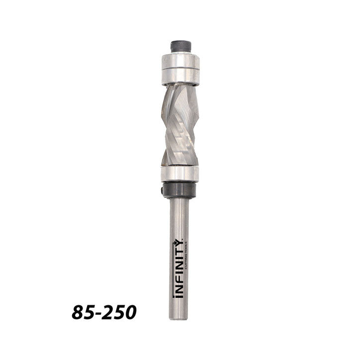 Infinity Tools 2-Pc. Solid Carbide Compression Double Bearing Pattern Router Bit Set