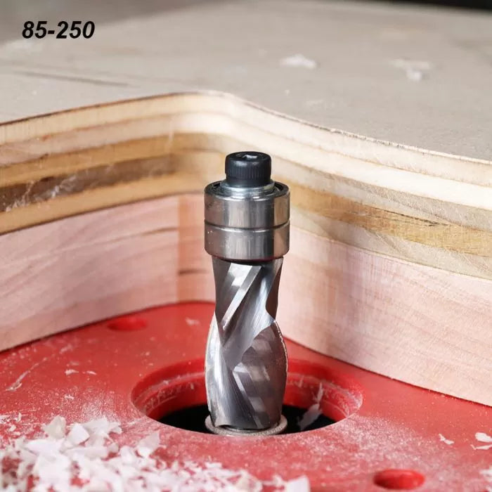 Infinity Tools 1/4" Shank Solid Carbide Compression Double Bearing Pattern Router Bit