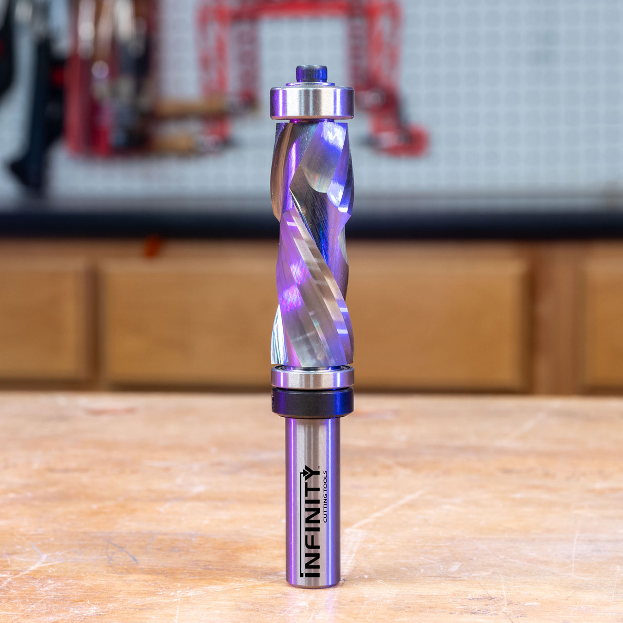 Infinity Tools 1/2" Shank Solid Carbide Compression Double Bearing Pattern Router Bits