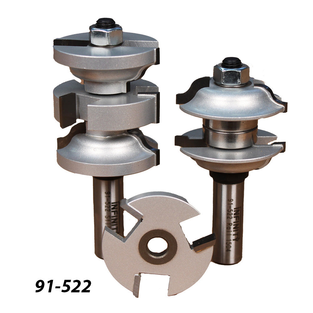 Infinity Tools 1/2" Shank Rail & Stile Entry & Passage Door Router Bits