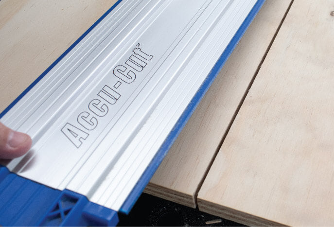 Accu-Cut cutting guide on a piece of wood