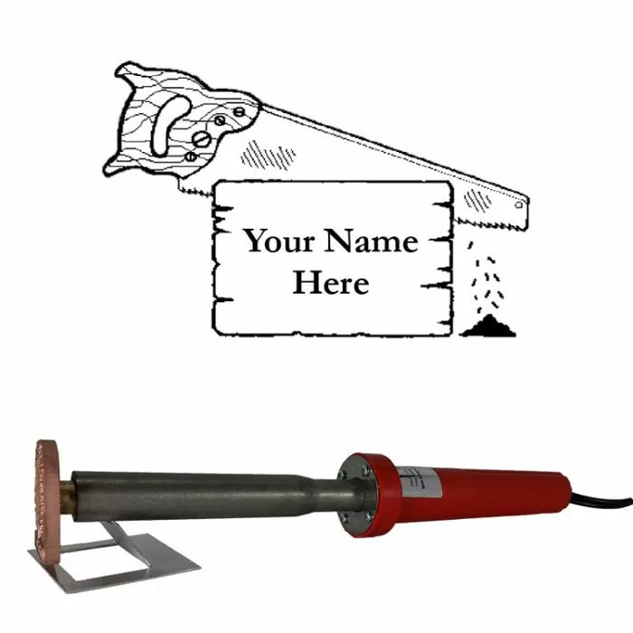 "Hand Saw" Branding Iron-Electric - 1 or 2 Lines of Text