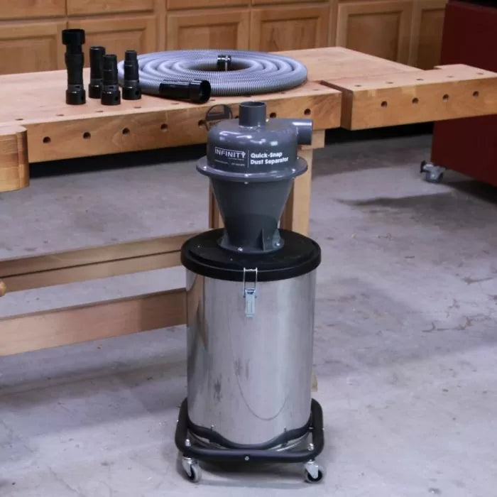 Infinity Tools Quick-Snap Dust Separator With 16' Hose And 4-Pc Adaptor Kit