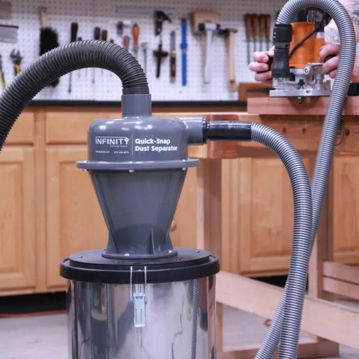 Infinity Tools Quick-Snap Dust Separator With 16' Hose And 4-Pc Adaptor Kit